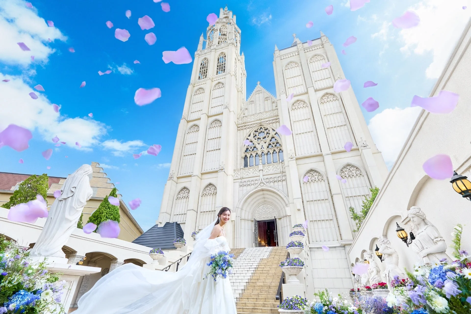 美しい教会と花嫁