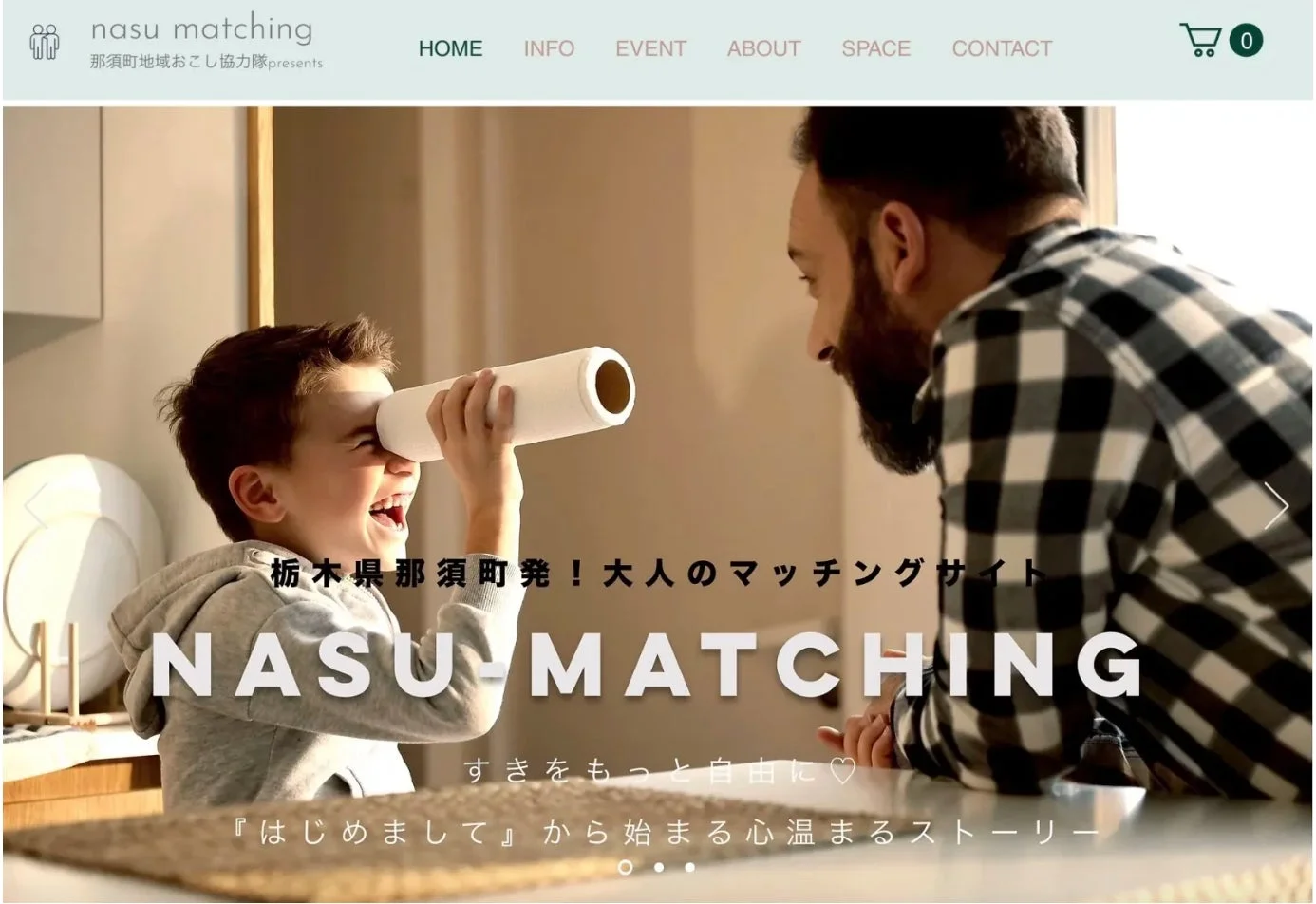 nasu-matchingのロゴとウェブサイト